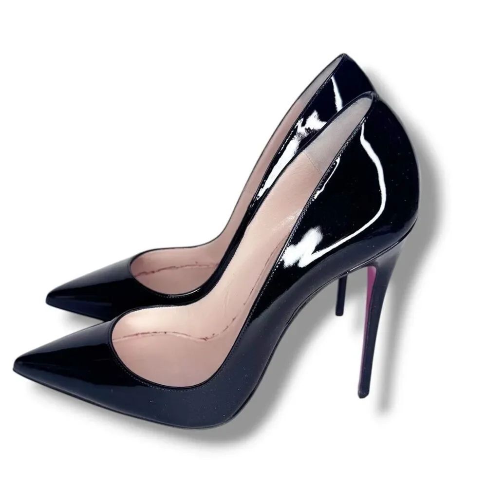 Christian Louboutin So Kate 120 Black Patent Leather Pumps High Heels Women’s 39